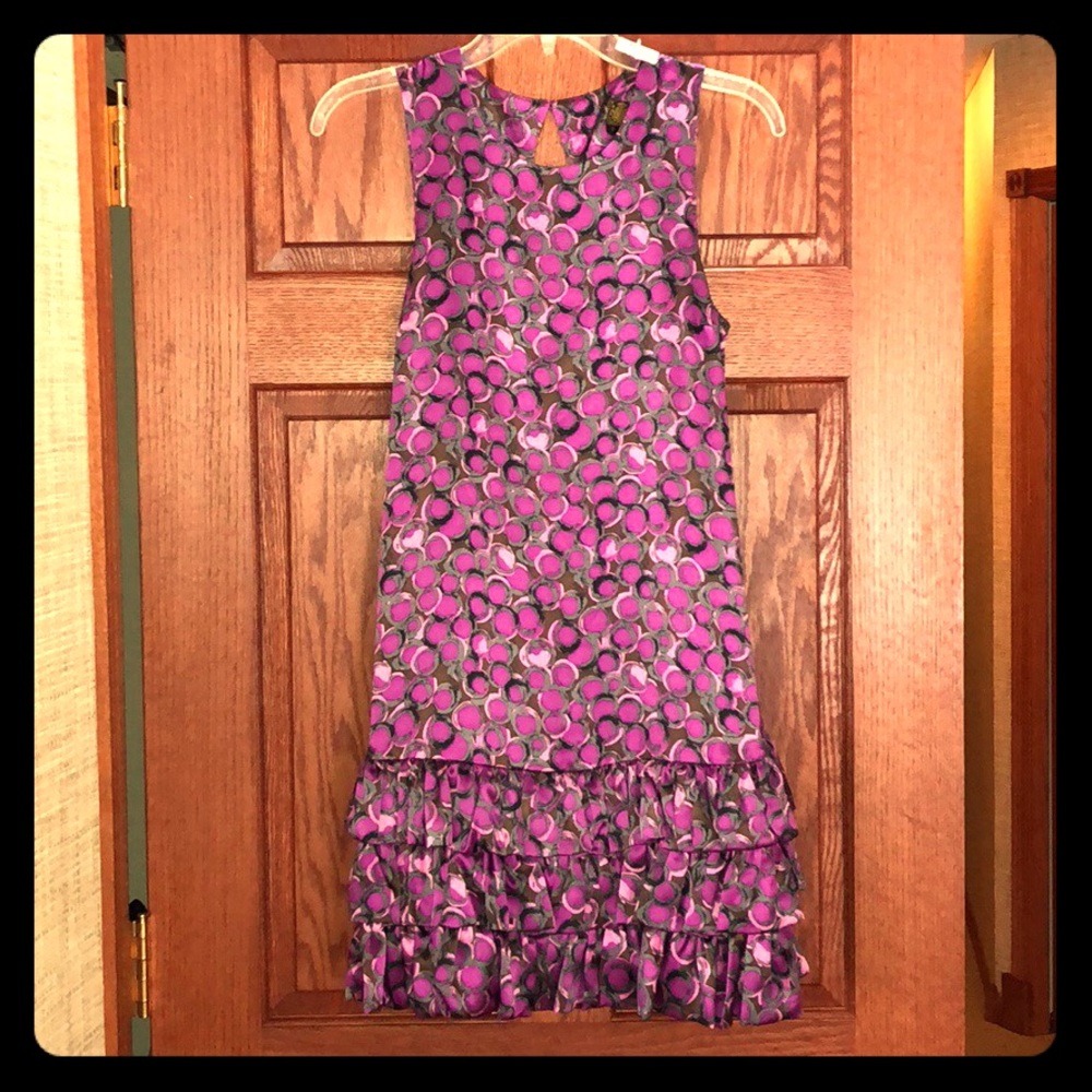 Tracy Reese Ruffled Hem Polkadot Silk Dress